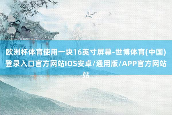 欧洲杯体育使用一块16英寸屏幕-世博体育(中国)登录入口官方网站IOS安卓/通用版/APP官方网站