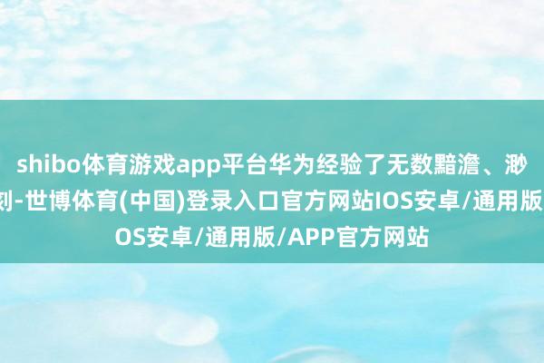 shibo体育游戏app平台华为经验了无数黯澹、渺茫、挫败的时刻-世博体育(中国)登录入口官方网站IOS安卓/通用版/APP官方网站