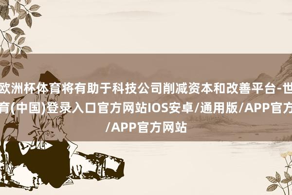 欧洲杯体育将有助于科技公司削减资本和改善平台-世博体育(中国)登录入口官方网站IOS安卓/通用版/APP官方网站