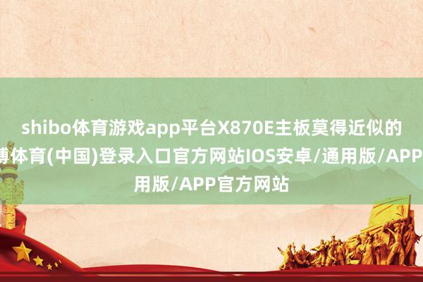 shibo体育游戏app平台X870E主板莫得近似的问题-世博体育(中国)登录入口官方网站IOS安卓/通用版/APP官方网站