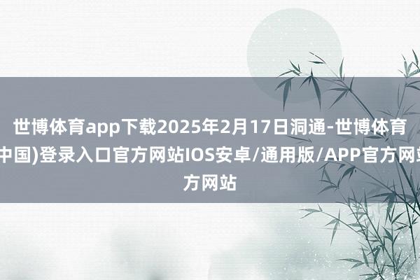 世博体育app下载2025年2月17日洞通-世博体育(中国)登录入口官方网站IOS安卓/通用版/APP官方网站