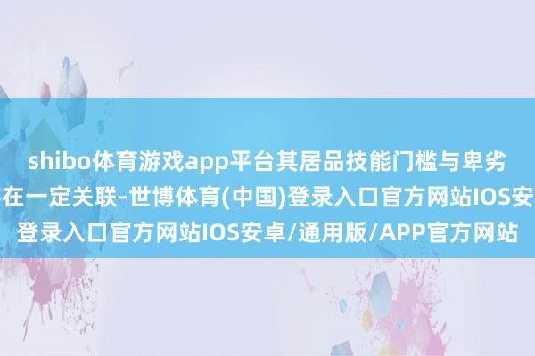 shibo体育游戏app平台其居品技能门槛与卑劣半导体行业的景气度存在一定关联-世博体育(中国)登录入口官方网站IOS安卓/通用版/APP官方网站