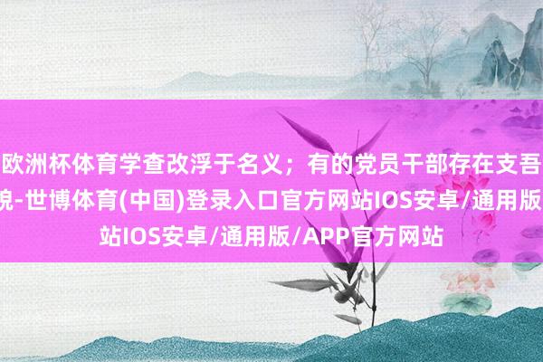 欧洲杯体育学查改浮于名义；有的党员干部存在支吾想想、过神容貌-世博体育(中国)登录入口官方网站IOS安卓/通用版/APP官方网站